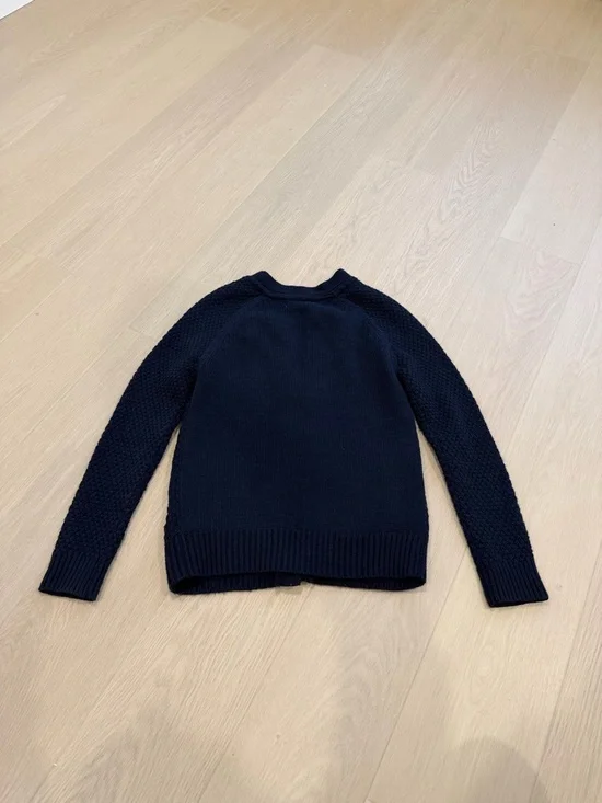 Forever 21 Navy Cable Knit Button-Up Cardigan - Picture 3 of 5